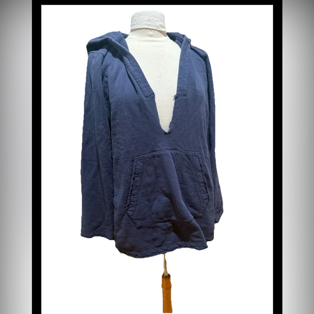 James Perse Dark Blue Cotton Hoodie